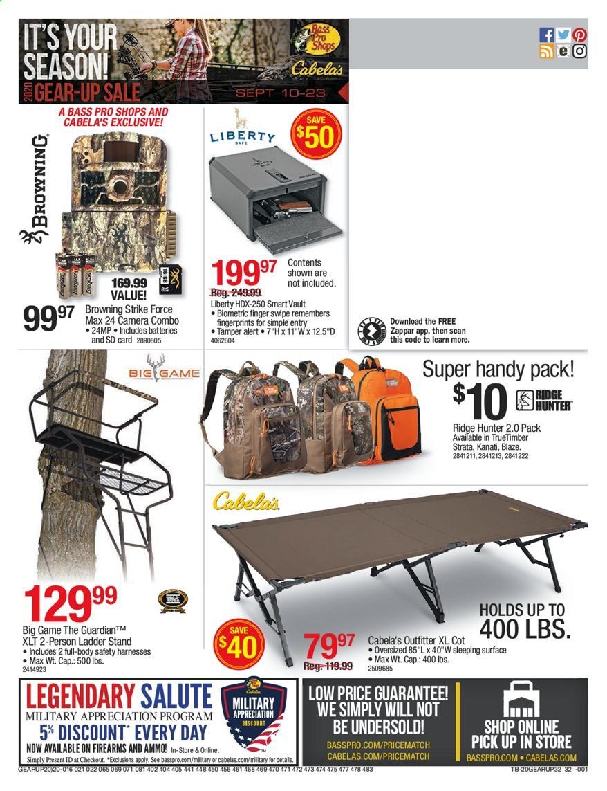 Cabela's Weekly Ad September 10 to September 23