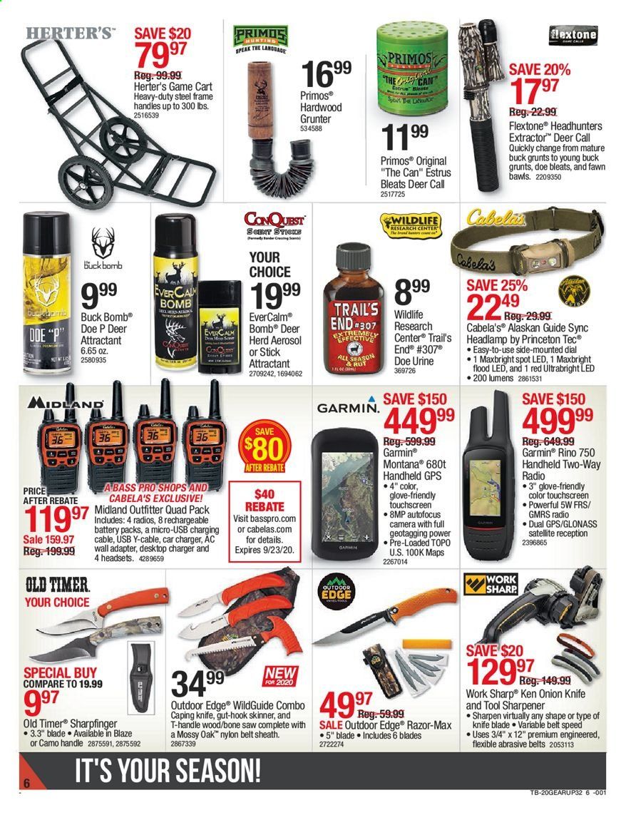 Cabela's Weekly Ad September 10 to September 23