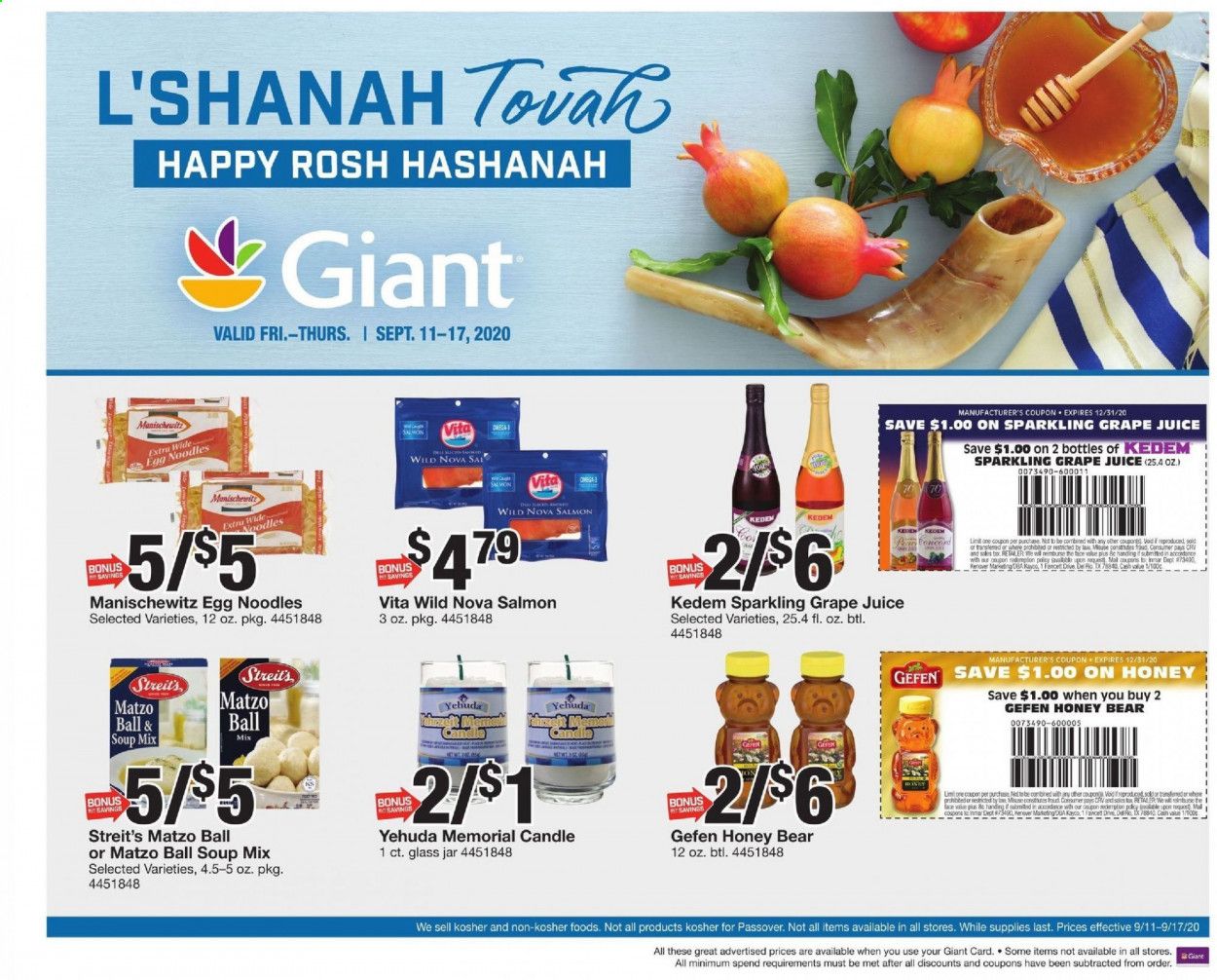 Giant Food Weekly Ad September 11 to September 17
