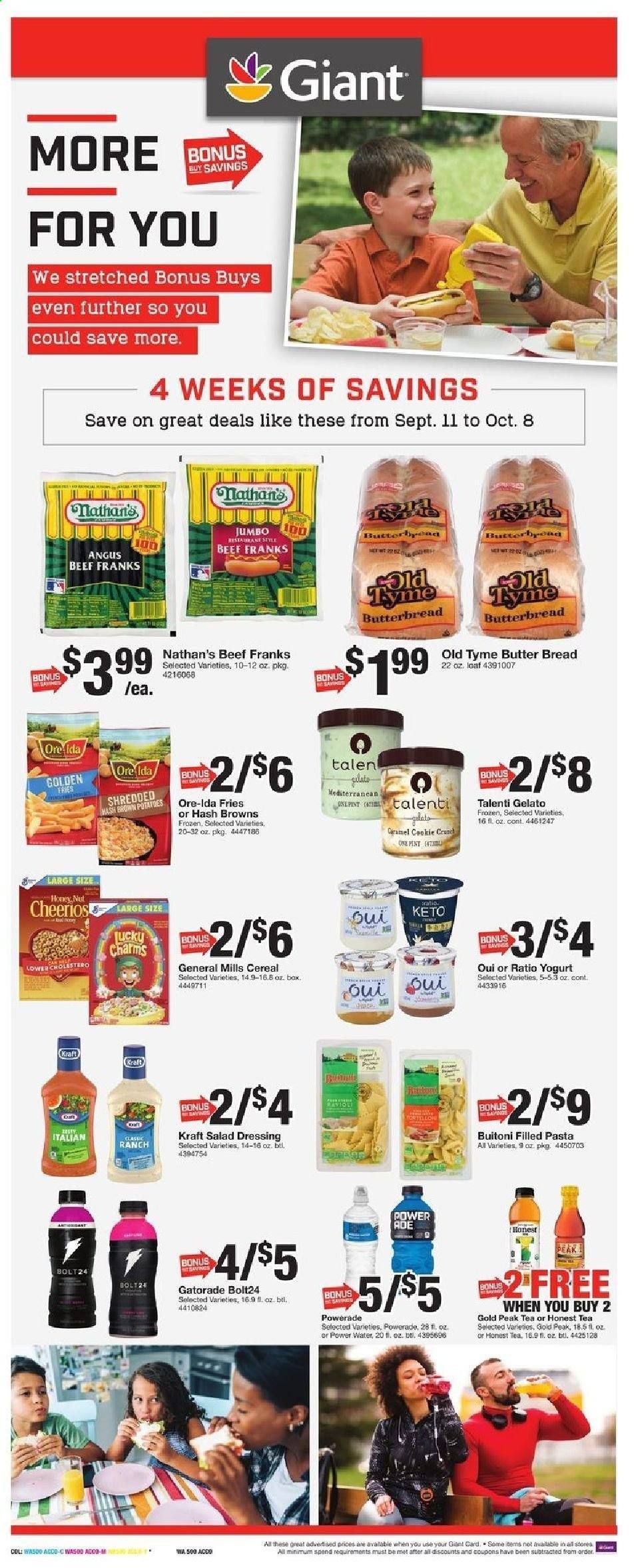 Giant Food Weekly Ad September 11 to September 17