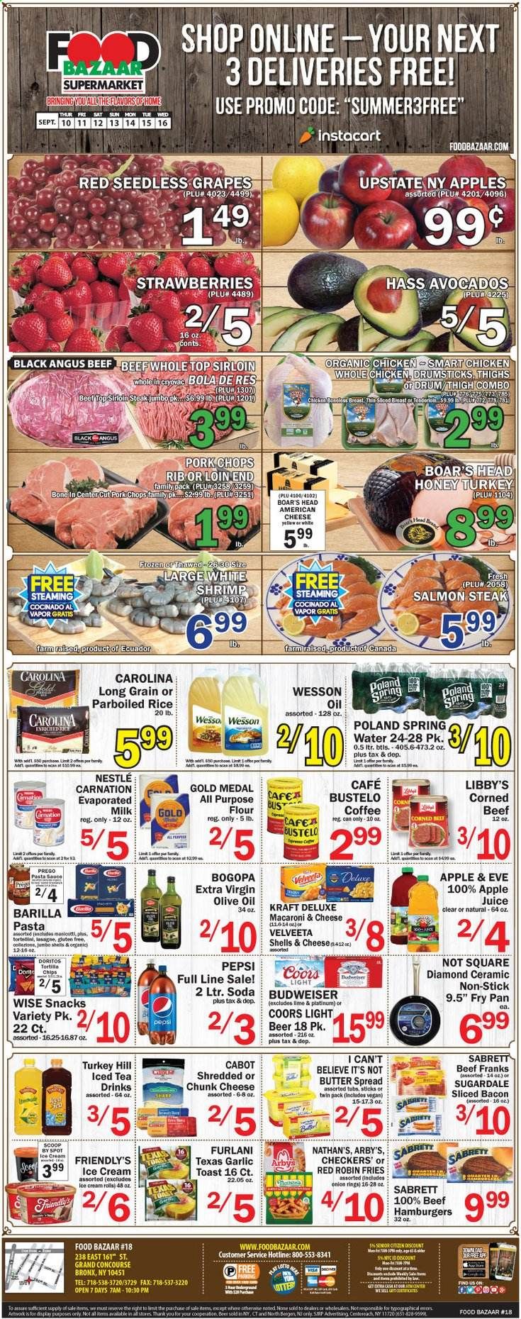 Food Bazar Weekly Ad September 10 to September 16