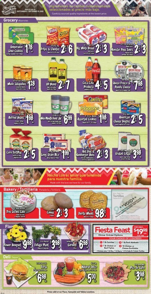 Fiesta Foods SuperMarkets Weekly Ad September 9 to September 15