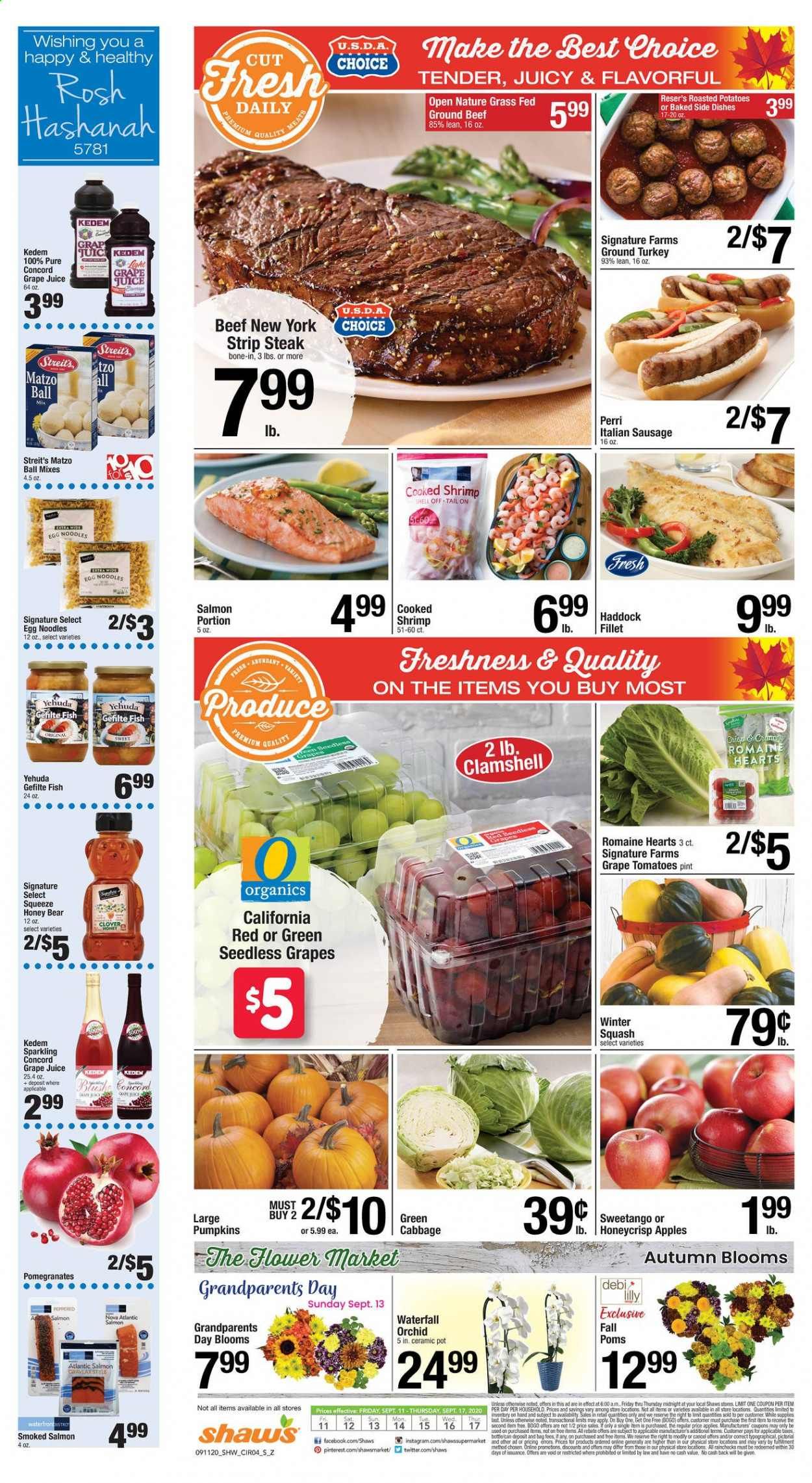 Shaw’s Weekly Ad September 11 to September 17