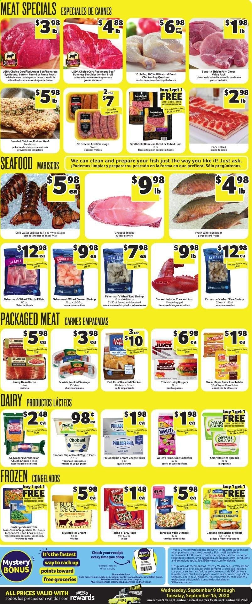 Fresco y Más Weekly Ad September 9 to September 16