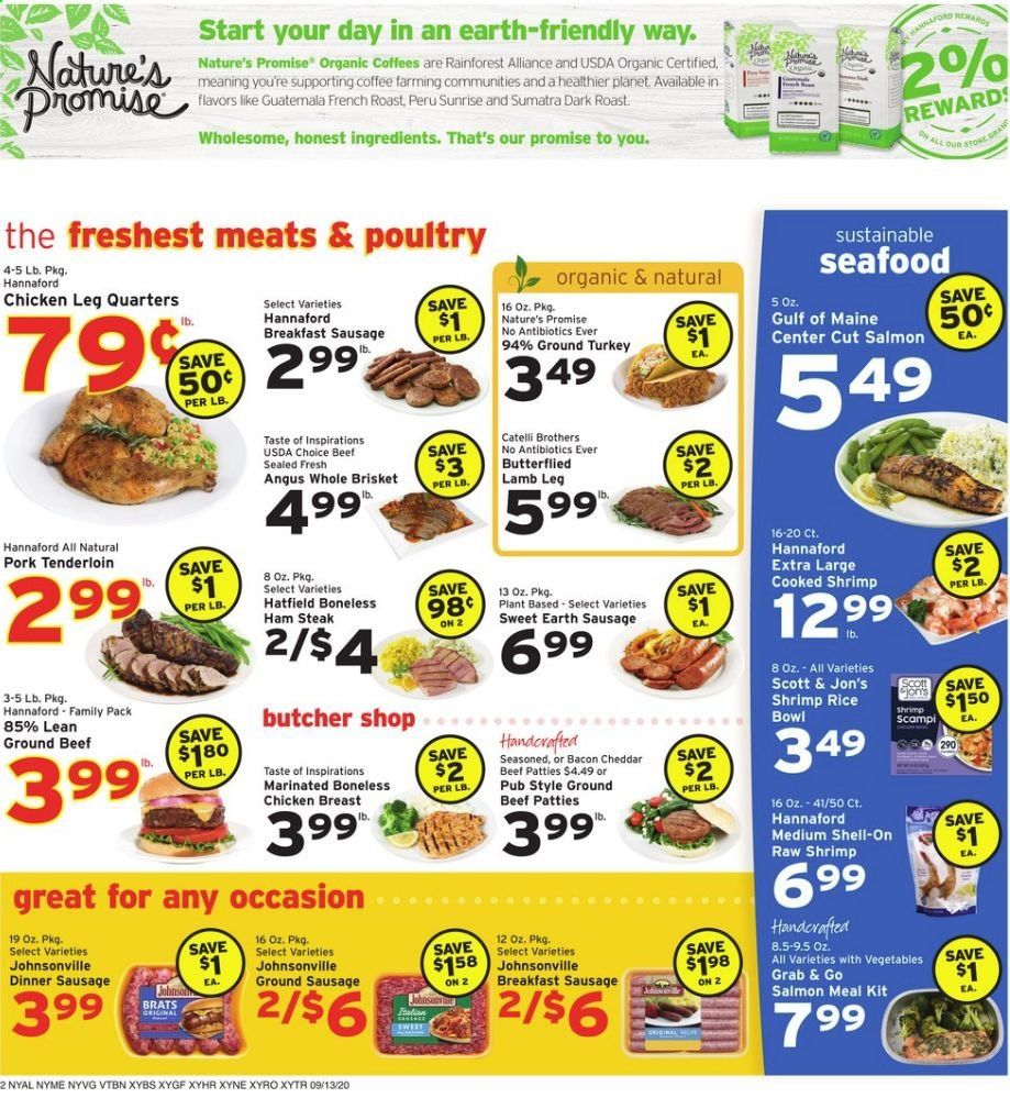 Hannaford (NY) Weekly Ad September 13 to September 19