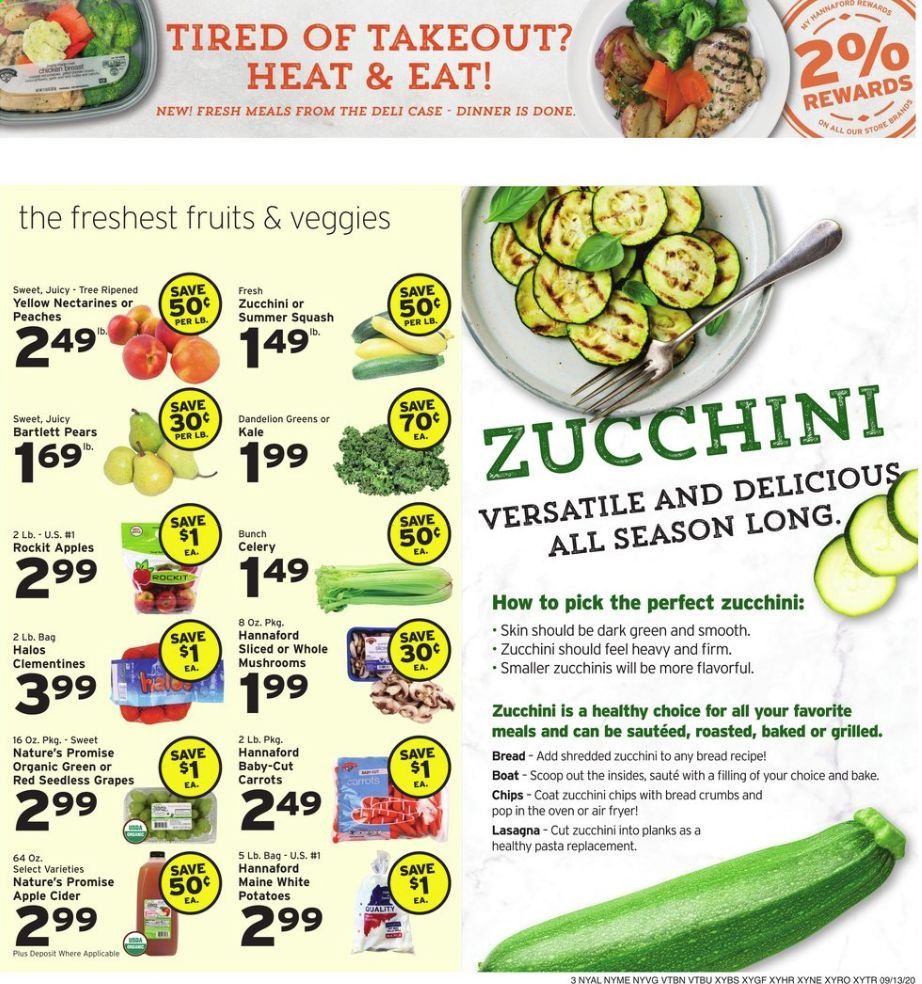 Hannaford (NY) Weekly Ad September 13 to September 19