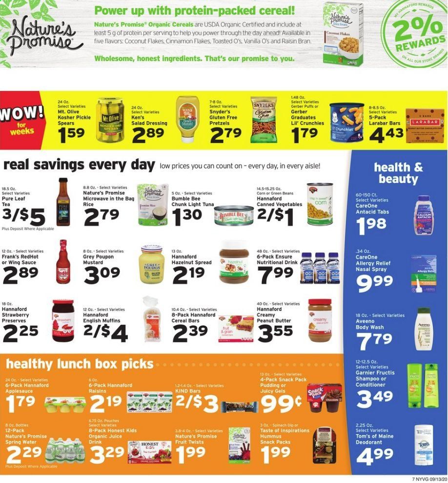 Hannaford (NY) Weekly Ad September 13 to September 19