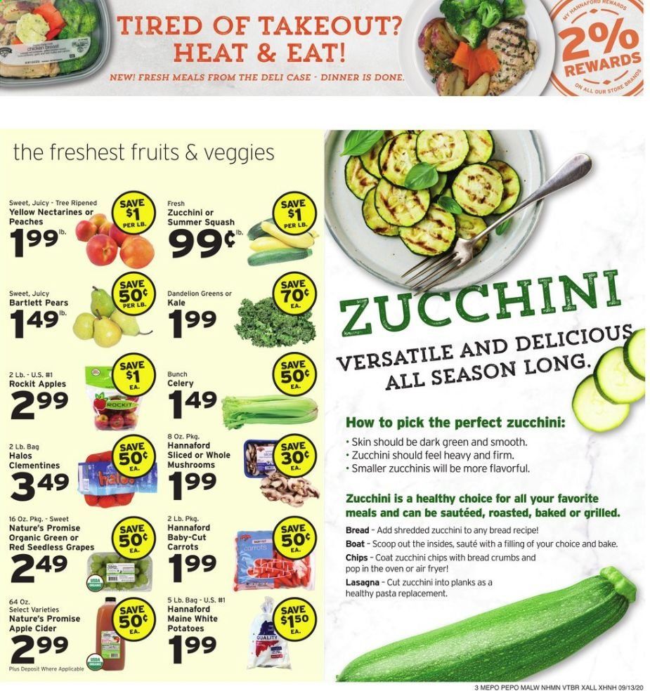 Hannaford (NH) Weekly Ad September 13 to September 19