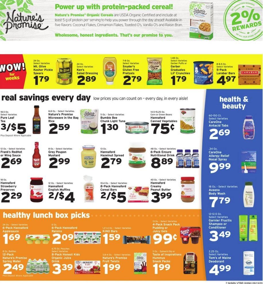 Hannaford (NH) Weekly Ad September 13 to September 19