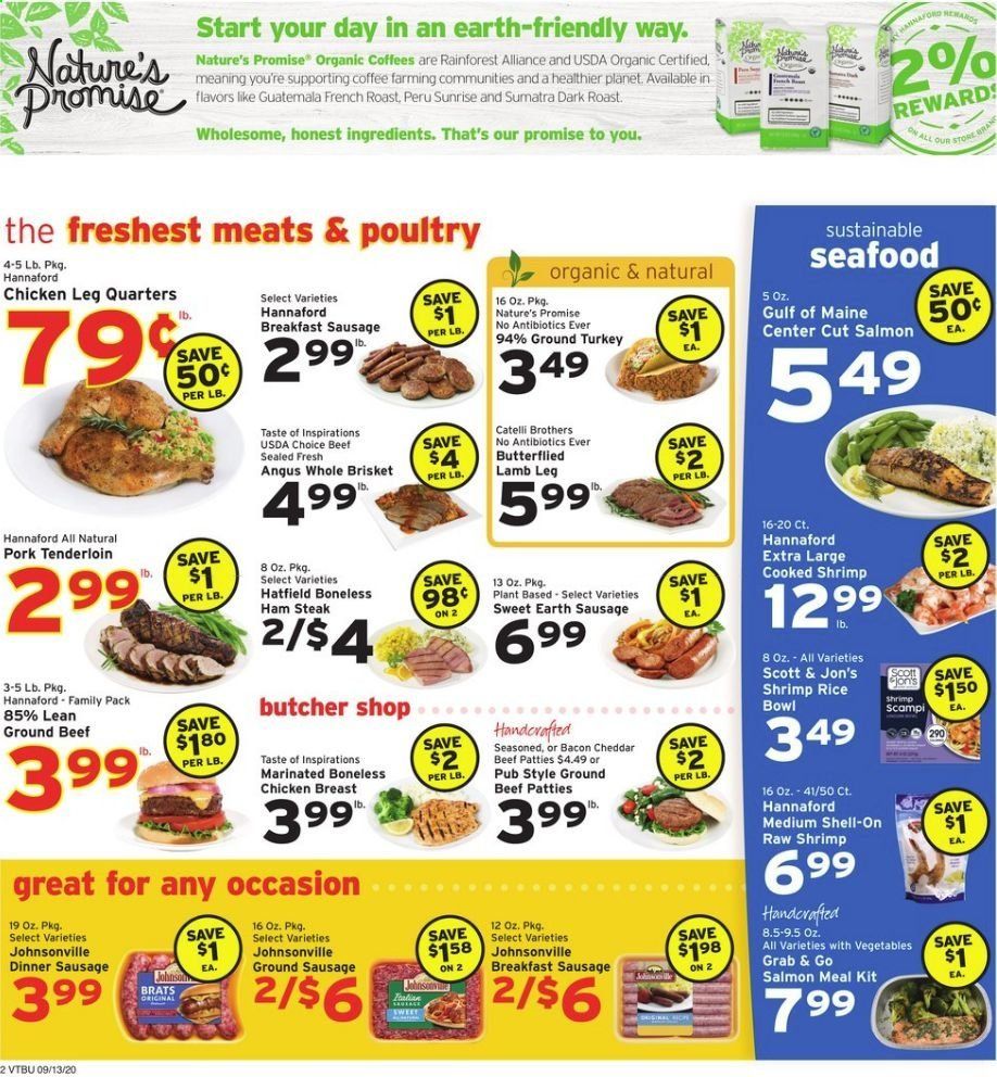 Hannaford (VT) Weekly Ad September 13 to September 19