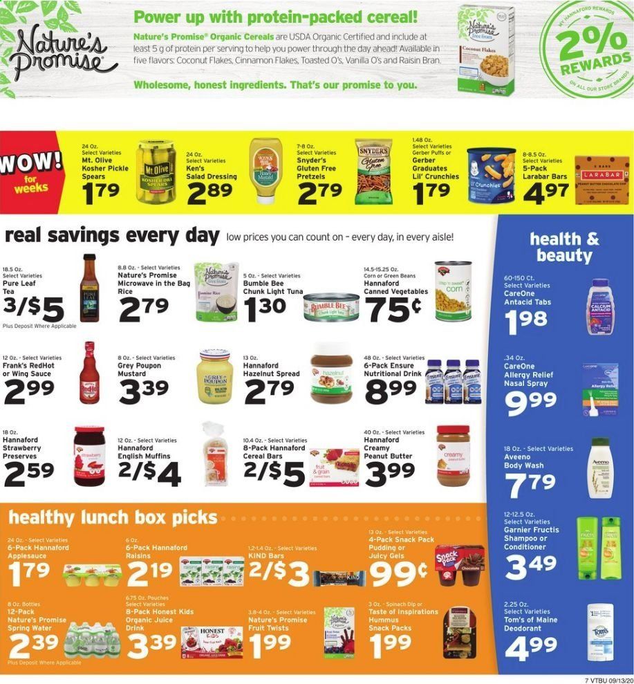 Hannaford (VT) Weekly Ad September 13 to September 19
