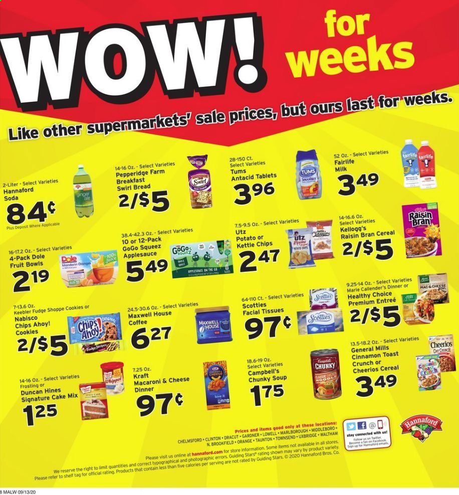 Hannaford (MA) Weekly Ad September 13 to September 19