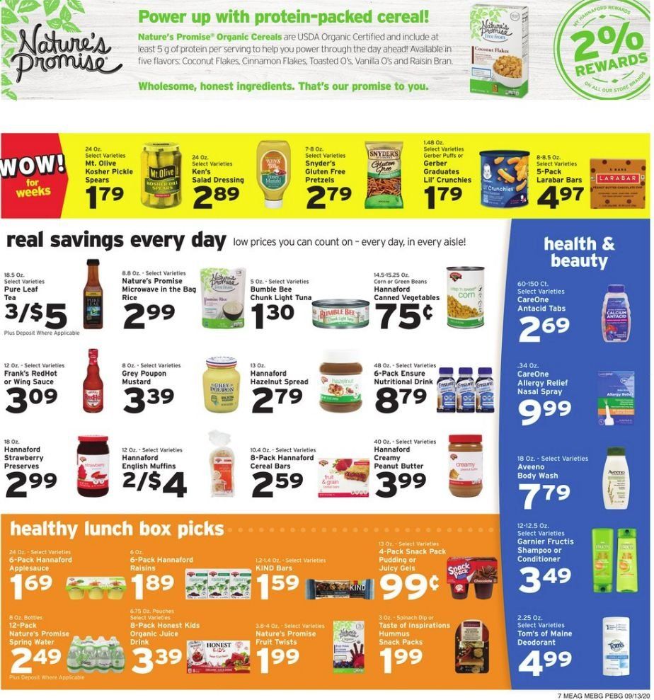 Hannaford (ME) Weekly Ad September 13 to September 19