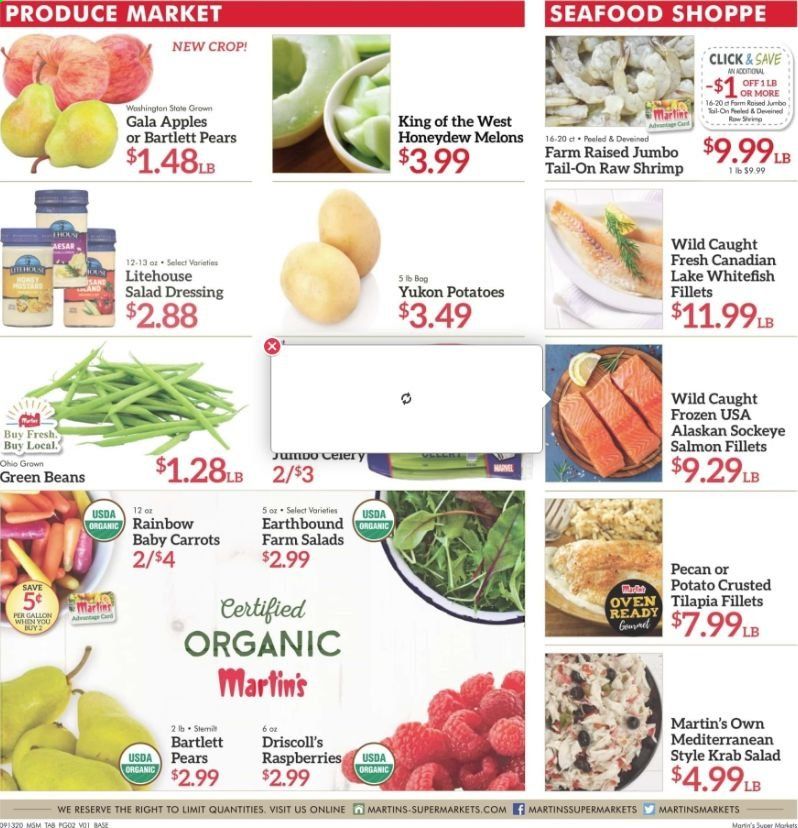 Martin’s Weekly Ad September 13 to September 19
