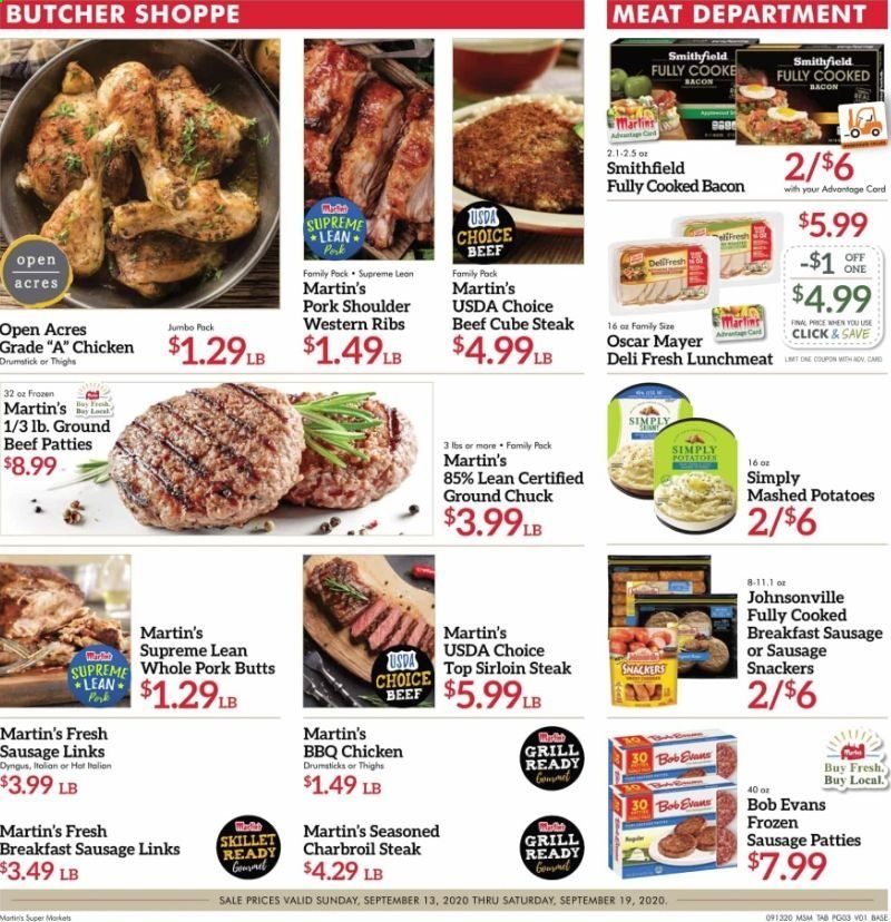 Martin’s Weekly Ad September 13 to September 19