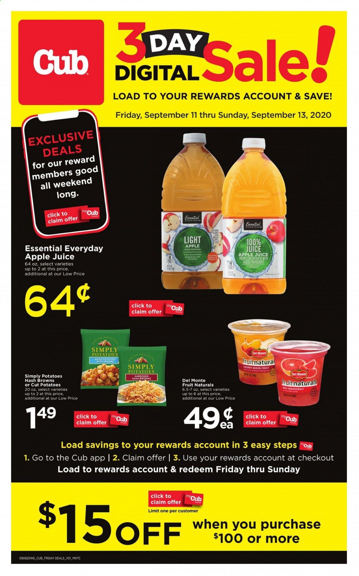 Cub Foods Weekly Ad September 11 to September 13