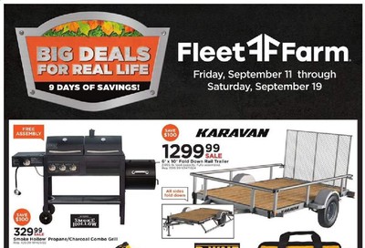 Fleet Farm Weekly Ad September 11 to September 19