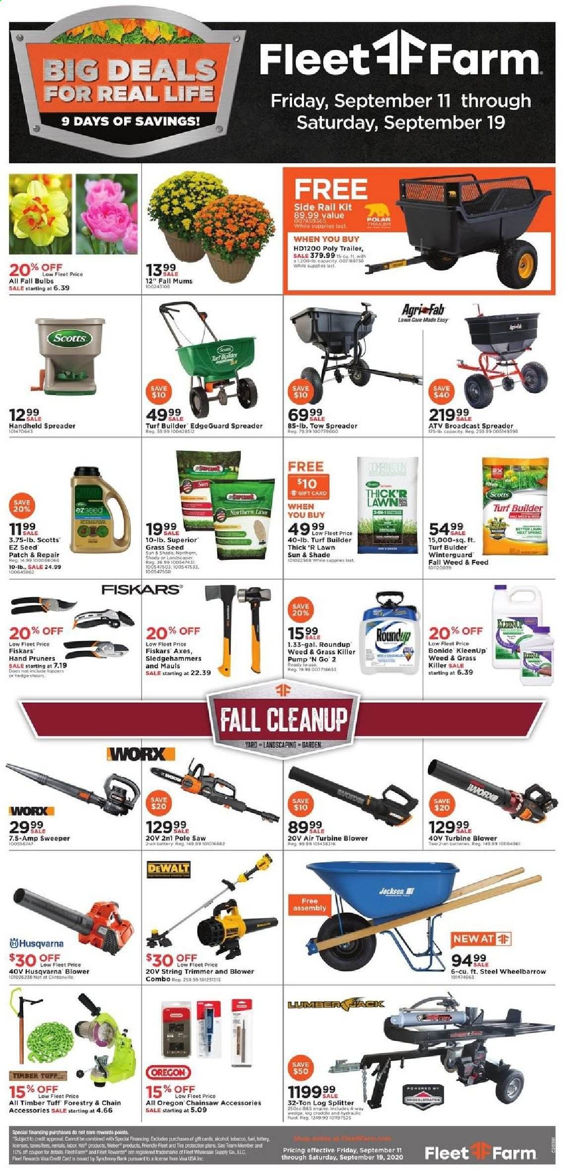Fleet Farm Weekly Ad September 11 to September 19