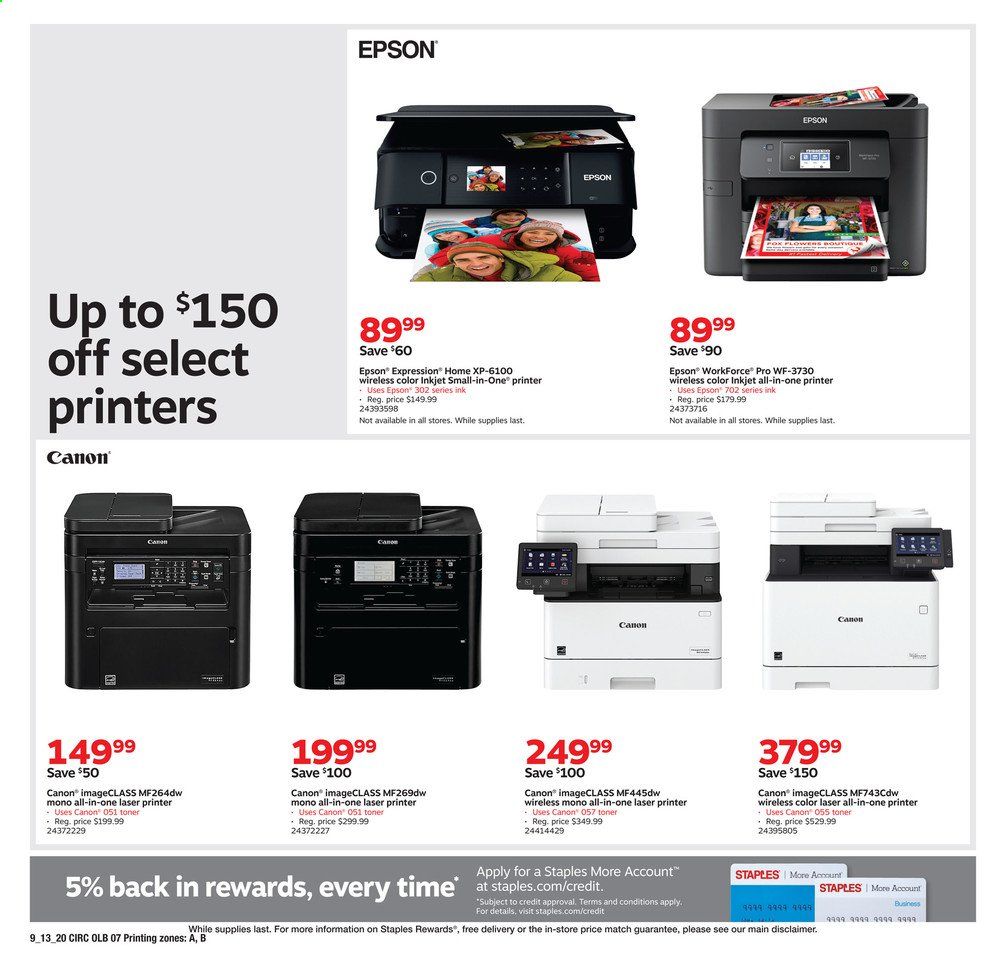 Staples Weekly Ad September 13 to September 19