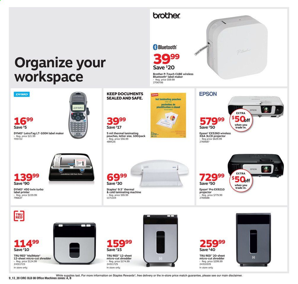 Staples Weekly Ad September 13 to September 19