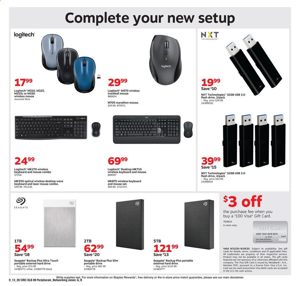 Staples Weekly Ad September 13 to September 19