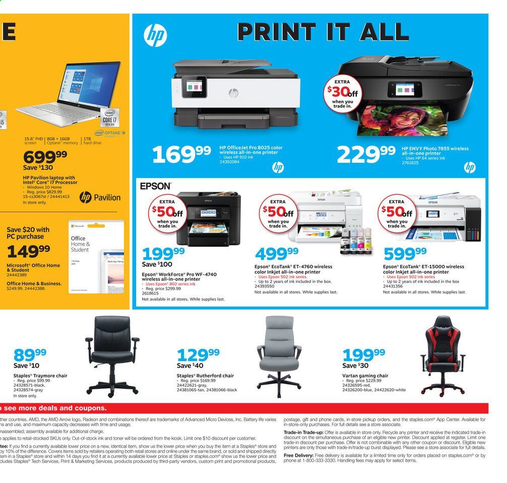 Staples Weekly Ad September 13 to September 19