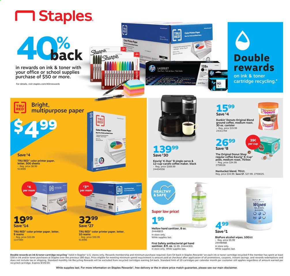 Staples Weekly Ad September 13 to September 19