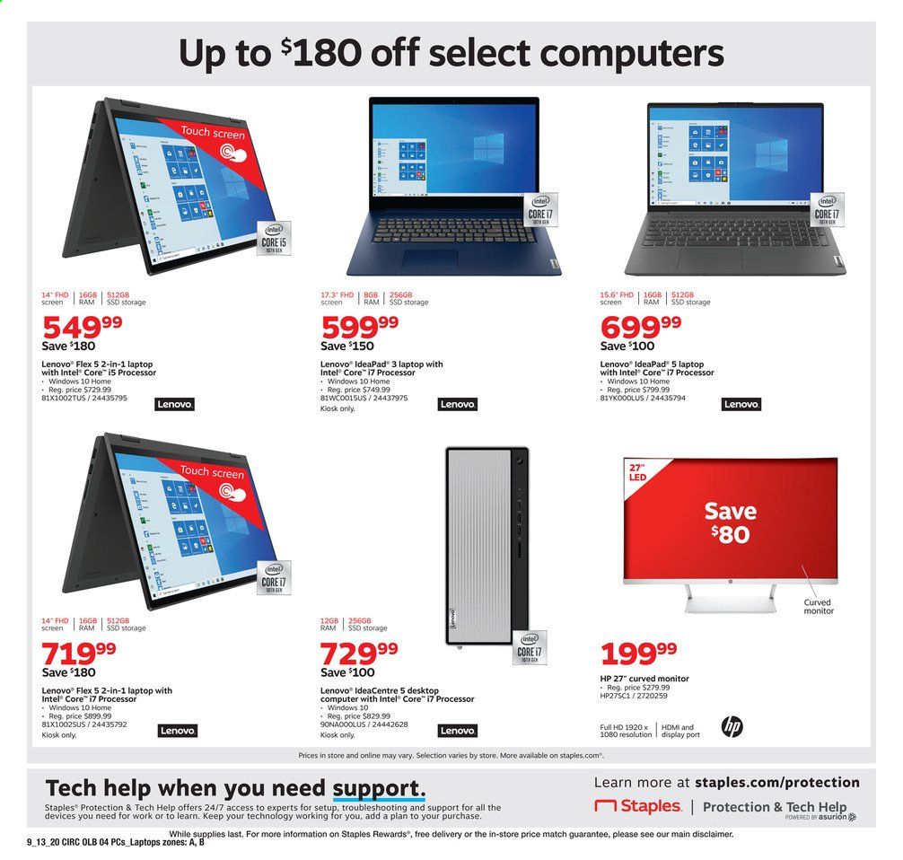 Staples Weekly Ad September 13 to September 19