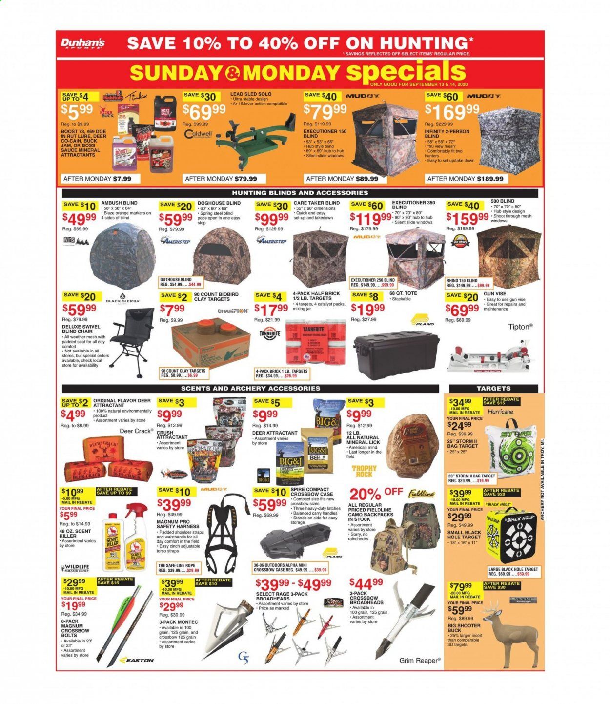 Dunham's Sports Weekly Ad September 12 to September 17