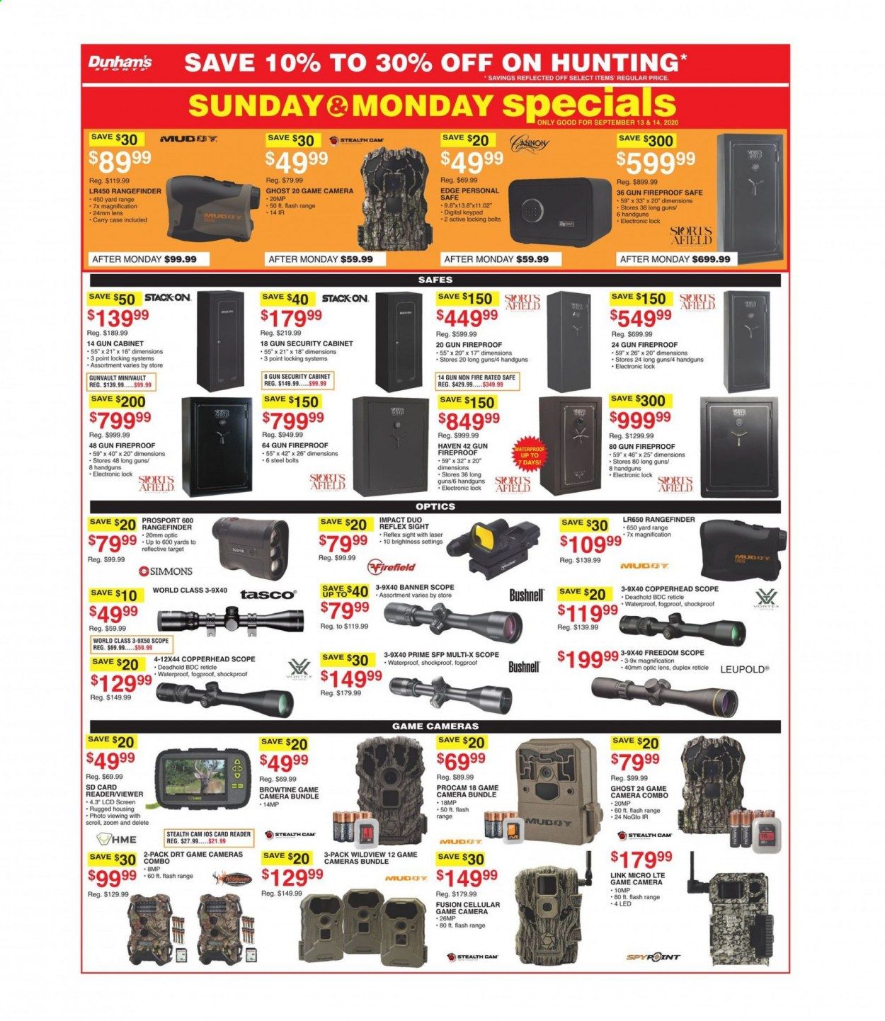 Dunham's Sports Weekly Ad September 12 to September 17