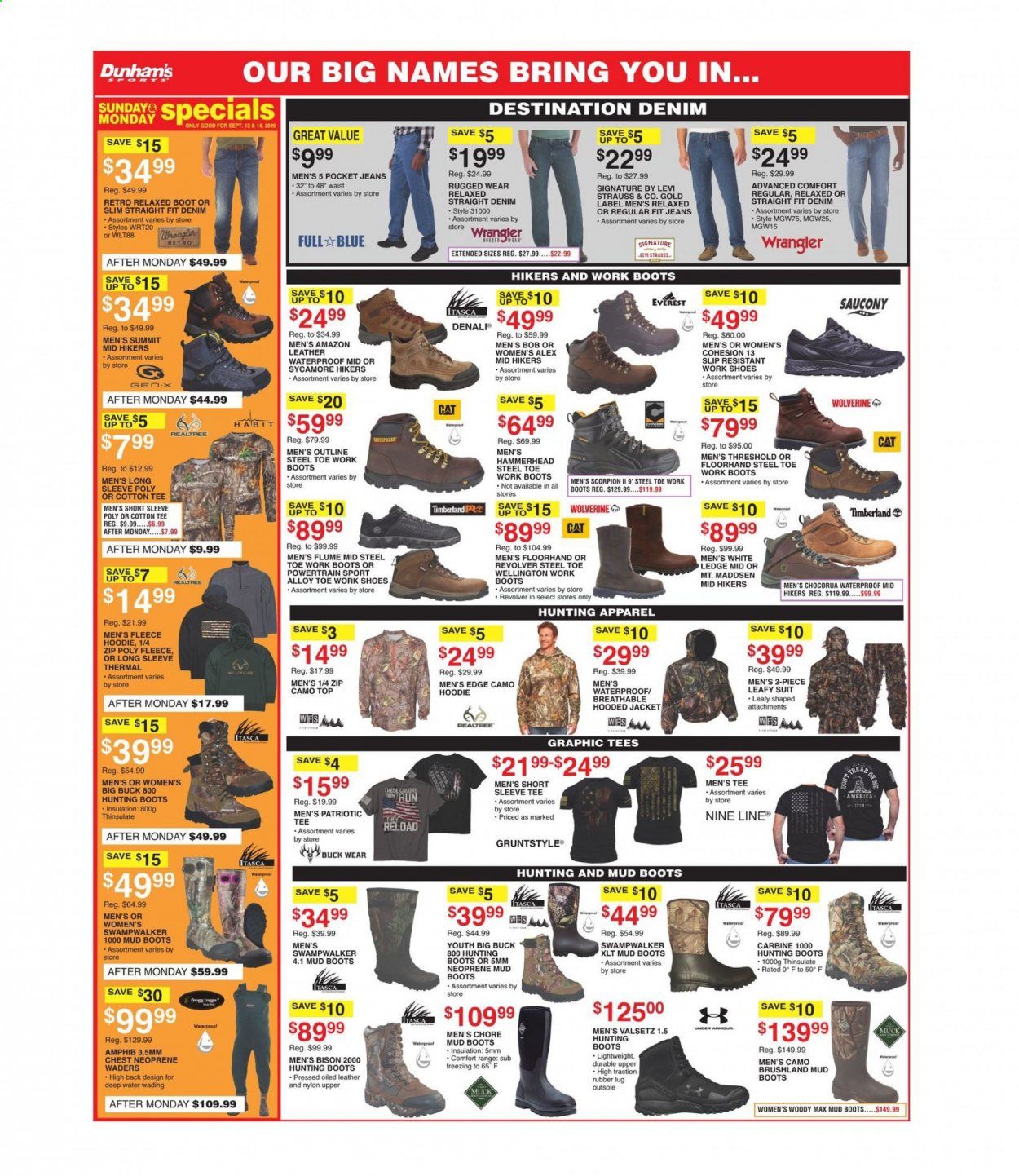 Dunham's Sports Weekly Ad September 12 to September 17