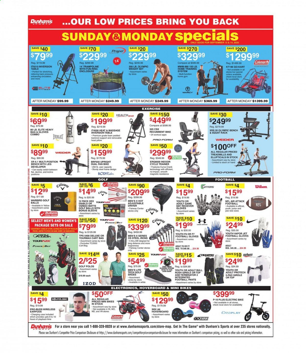 Dunham's Sports Weekly Ad September 12 to September 17