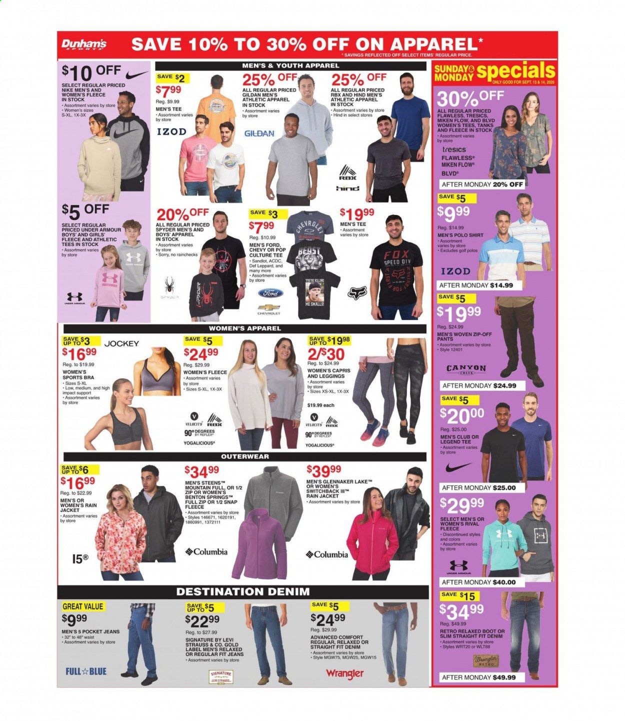 Dunham's Sports (IN) Weekly Ad September 12 to September 17