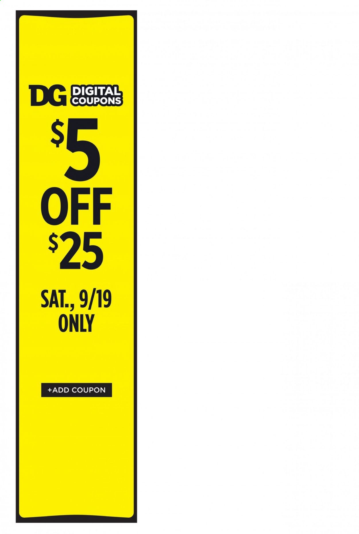 Dollar General Weekly Ad September 13 to September 19