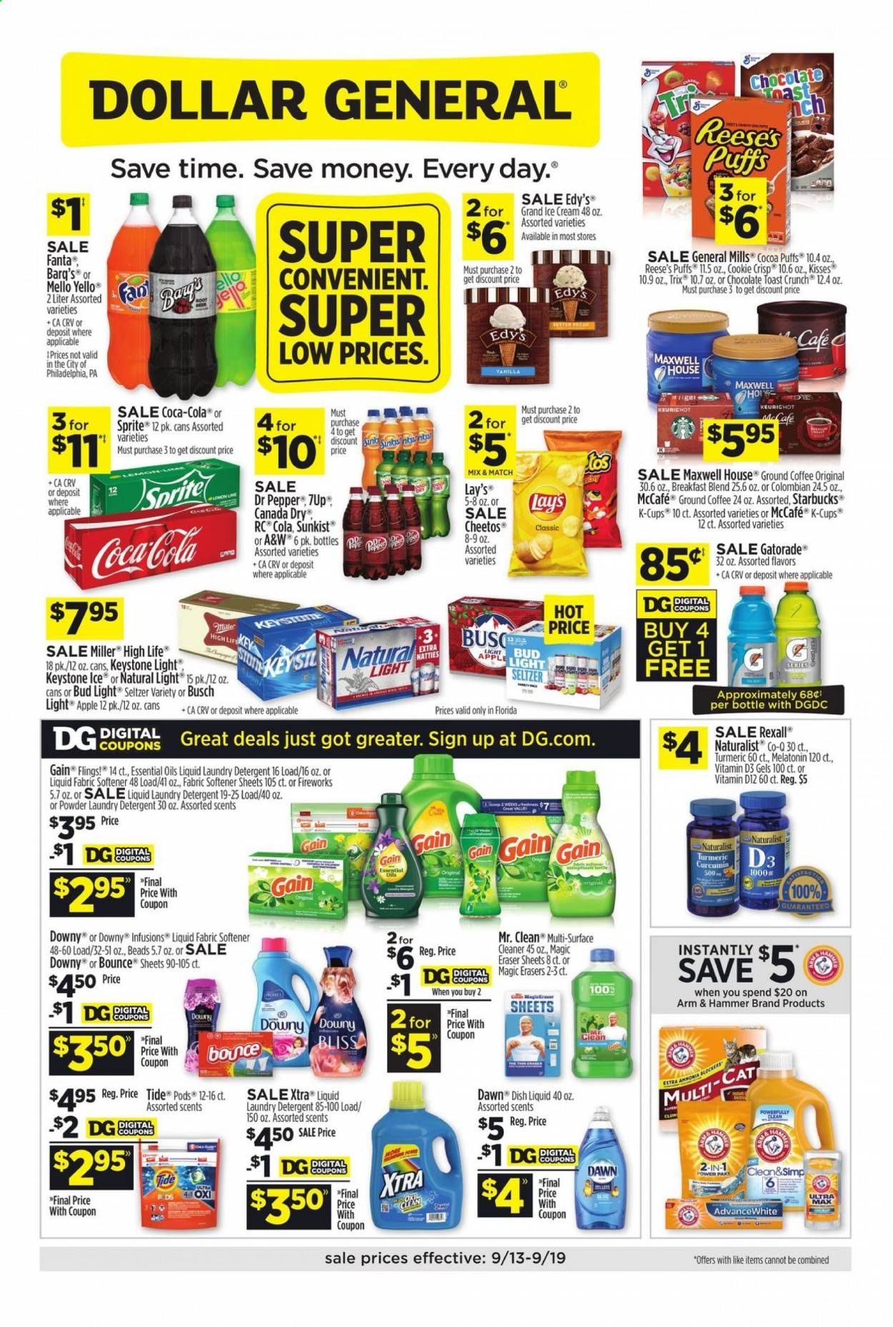 Dollar General (FL) Weekly Ad September 13 to September 19
