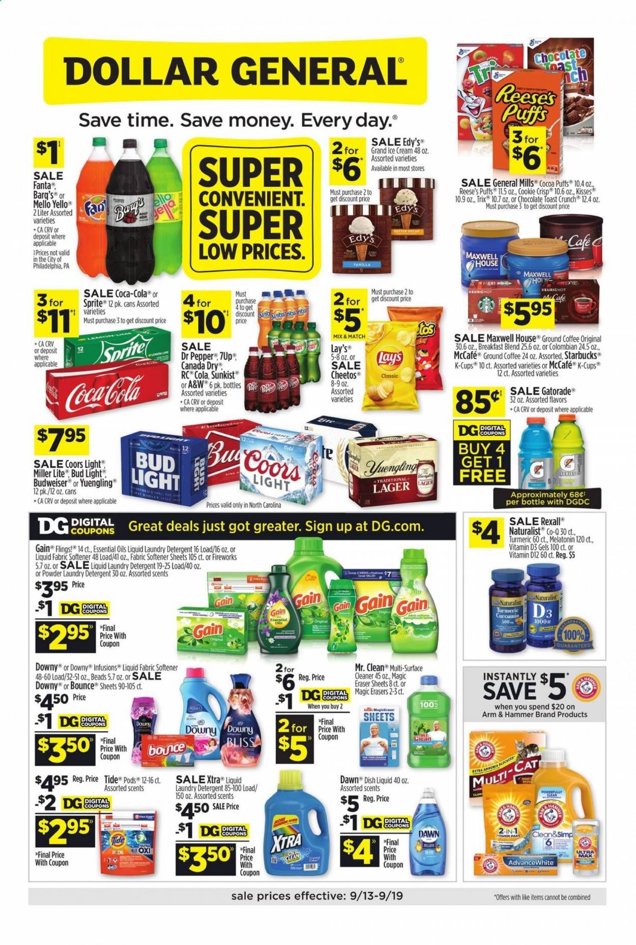 Dollar General (NC) Weekly Ad September 13 to September 19