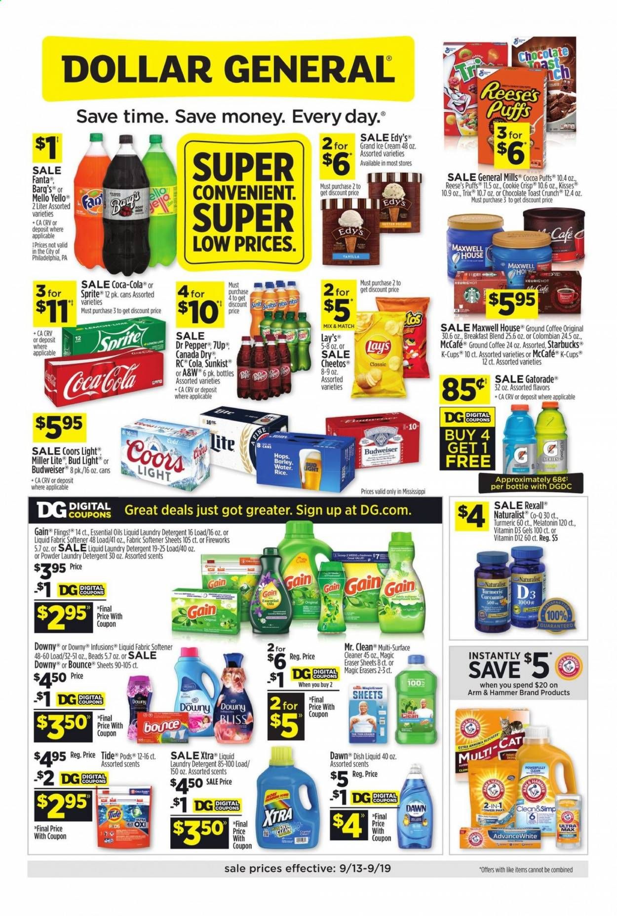 Dollar General (MS) Weekly Ad September 13 to September 19