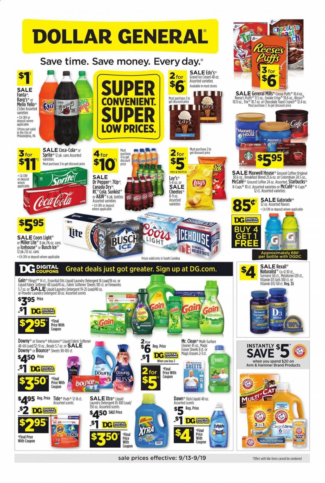 Dollar General (SC) Weekly Ad September 13 to September 19