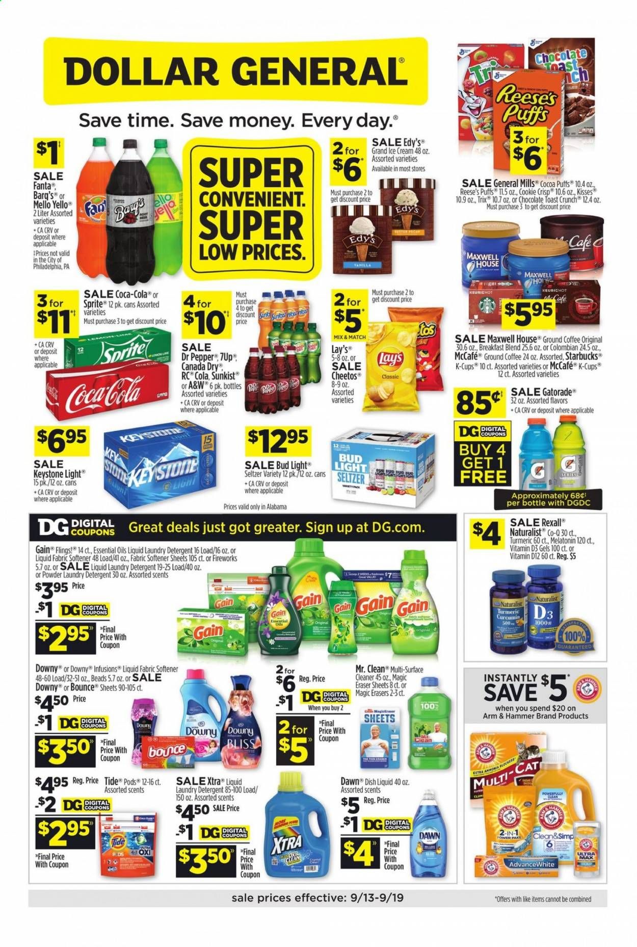 Dollar General (AL) Weekly Ad September 13 to September 19
