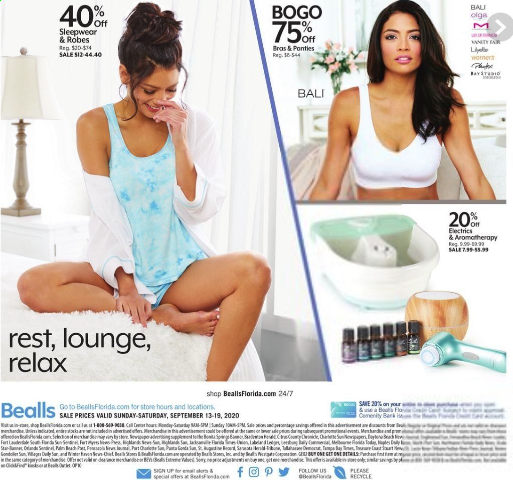 Bealls Florida Weekly Ad September 13 to September 19