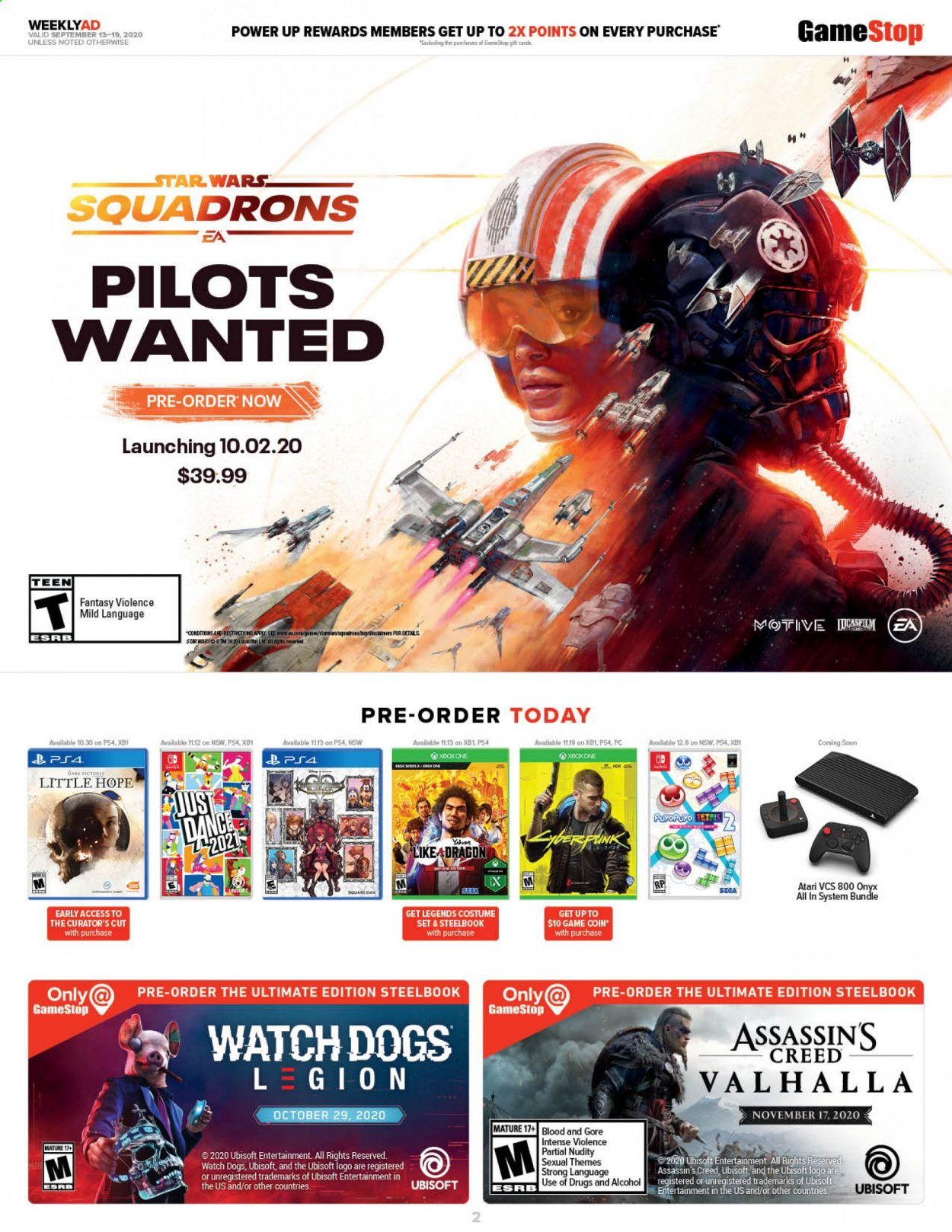 GameStop Weekly Ad September 13 to September 19