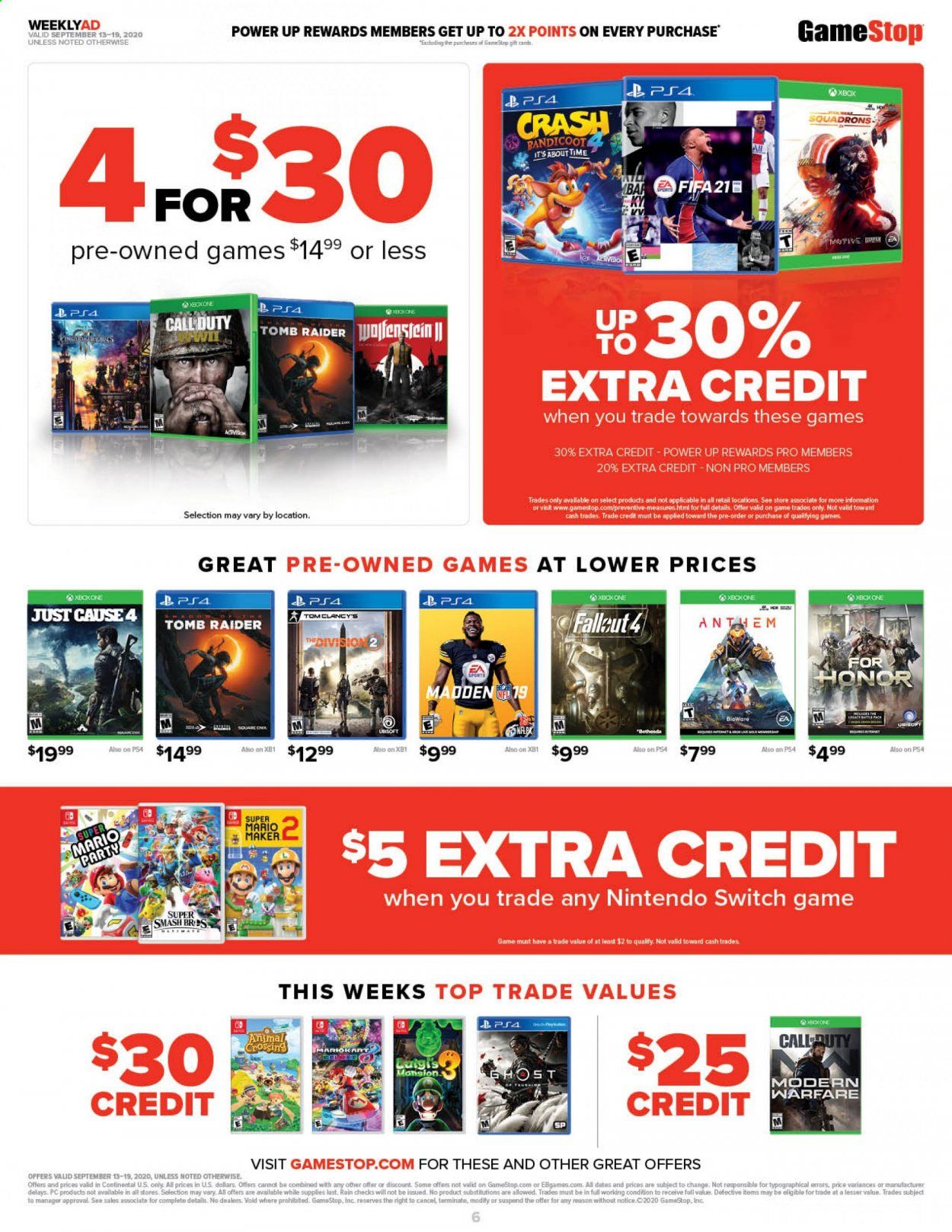 GameStop Weekly Ad September 13 to September 19