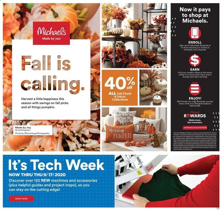 Michaels Weekly Ad September 13 to September 17