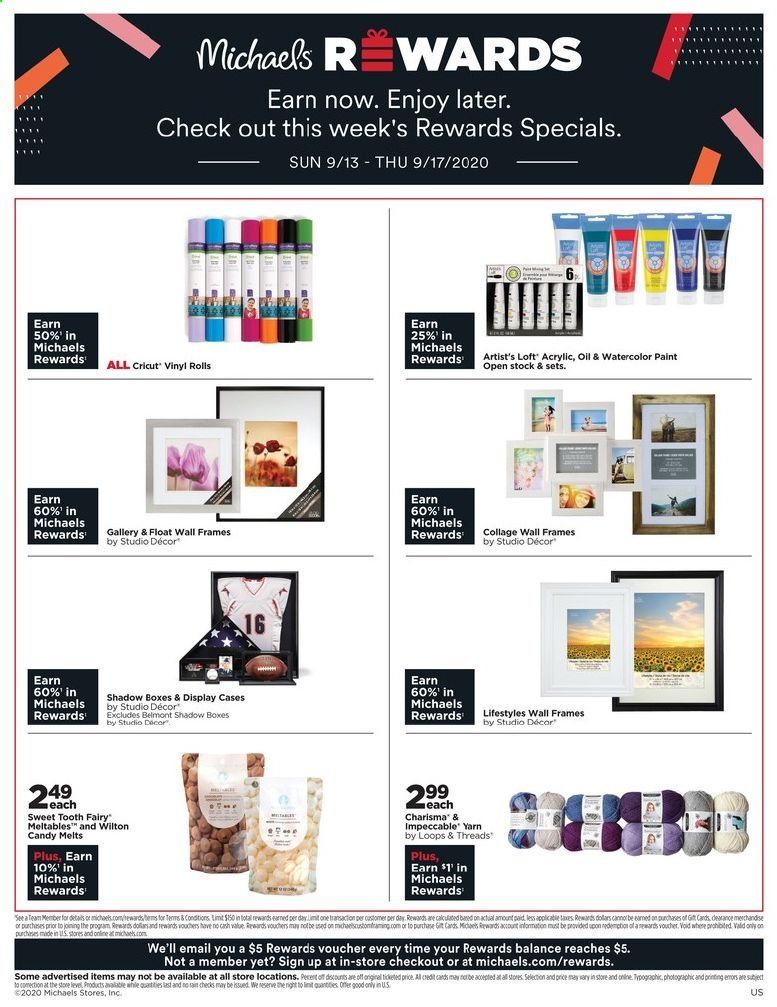 Michaels Weekly Ad September 13 to September 17