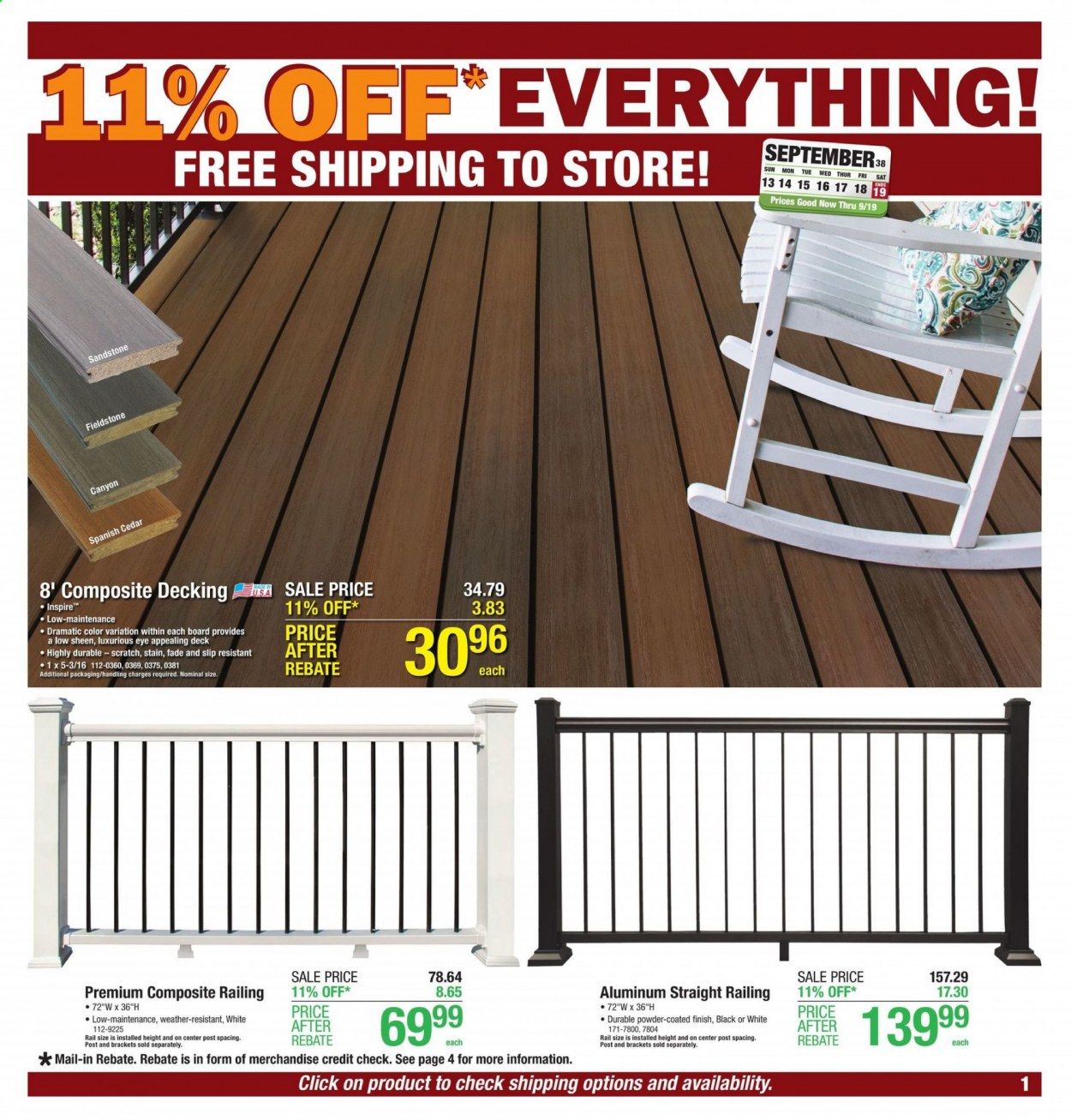 Menards Weekly Ad September 13 to September 19