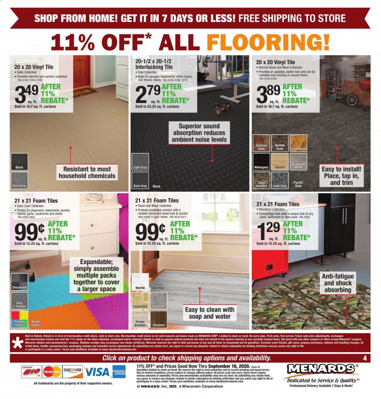 Menards Weekly Ad September 13 to September 19