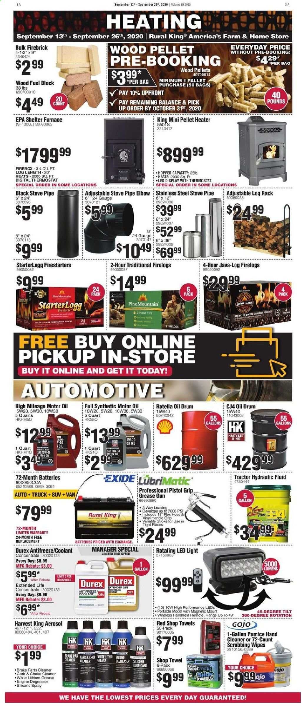 Rural King Weekly Ad September 13 to September 26