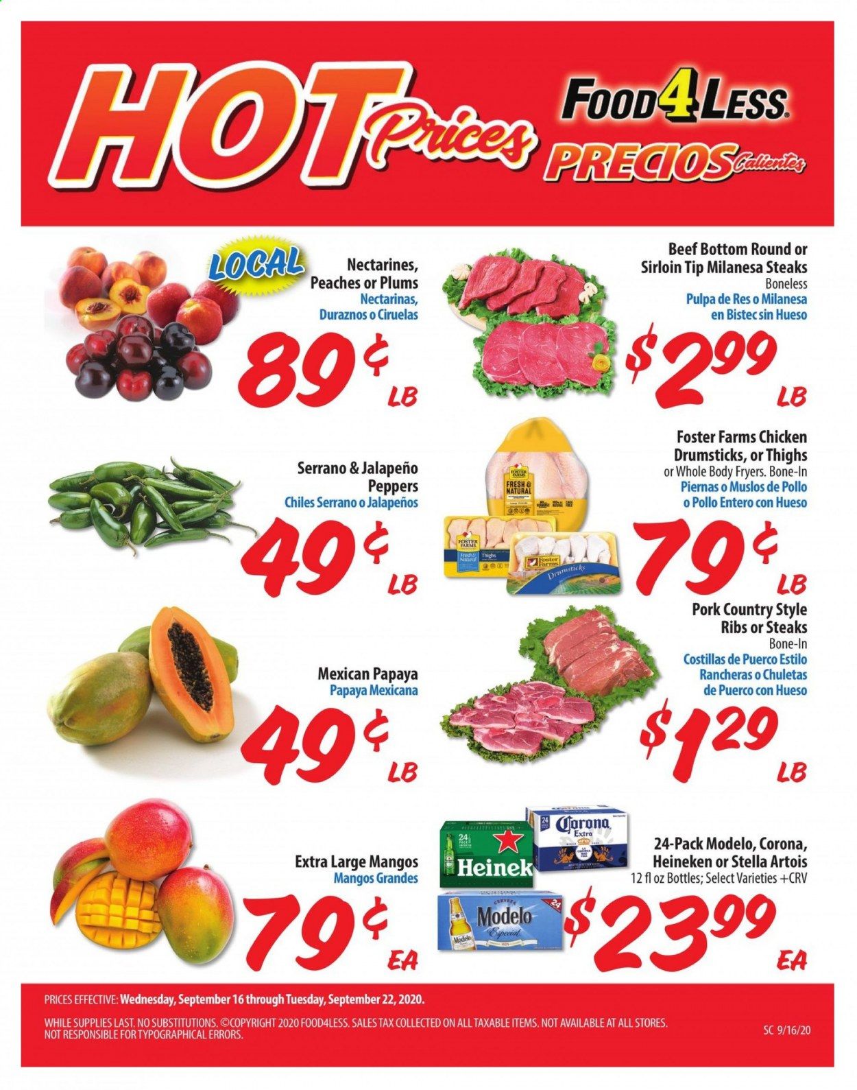 Food 4 Less (CA) Weekly Ad September 16 to September 22