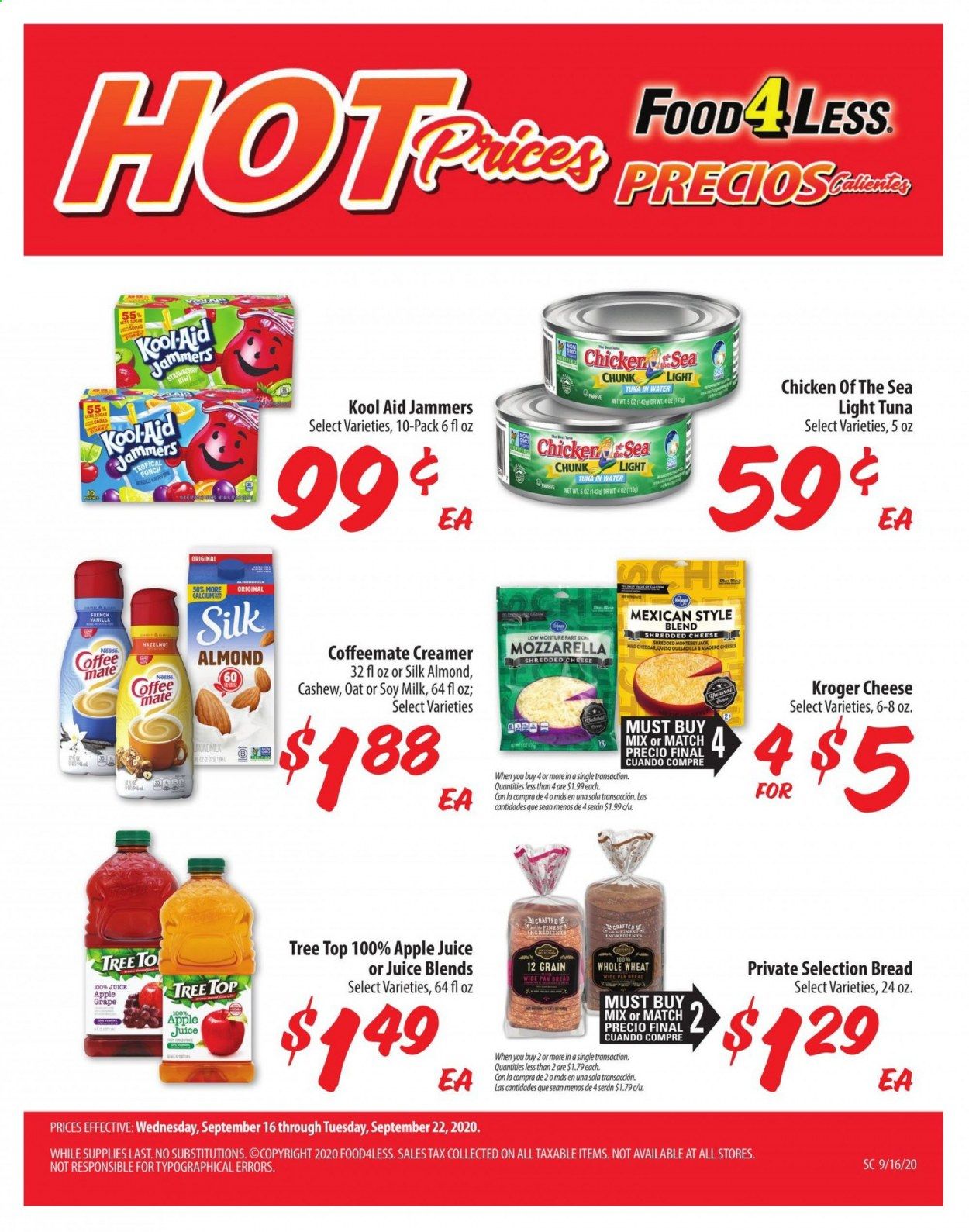 Food 4 Less (CA) Weekly Ad September 16 to September 22
