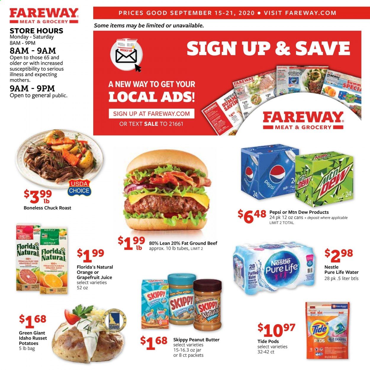 Fareway Weekly Ad September 15 to September 21